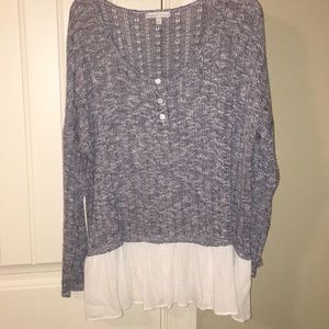 Blue cotton sweater